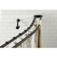 thumbnail image 4 of Kingston Brass Edenscape Adjustable Double Curved Stainless Steel Shower Curtain Rod, 60-72 Inches, Oil Rubbed Bronze, 4 of 5