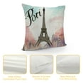 thumbnail image 4 of COMIO  Throw Pillow Cover Romantic Paris Eiffel Tower Home Decor Pillowcase for Sofa, 4 of 5