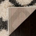thumbnail image 5 of SAFAVIEH Layla Geometric Plush Shag Area Rug, Ivory/Dark Grey, 6' x 9', 5 of 7