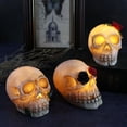 thumbnail image 5 of Halloween Glowing Skull Glow in the Dark Ornaments Festival Party Props Decor, 5 of 6