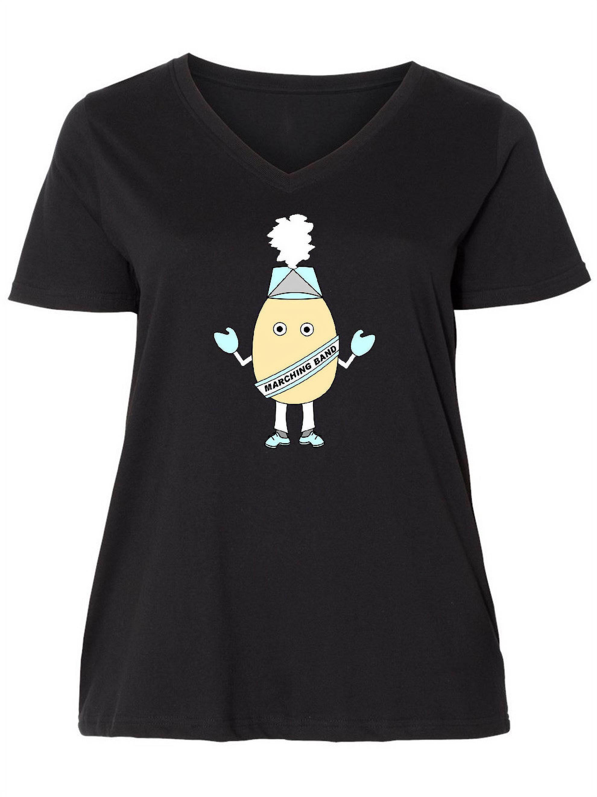 Inktastic Marching Band Egghead White Women's Plus Size V-Neck ...