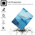thumbnail image 5 of Allytech Universal 10 inch Tablet Case, Folio PU Leather Stand Shell Case with 4 Fixed Rings Wallet Case with Card Slots for Around 9.6"-10.5" inch Android/iOS/Windows Tablets, Blue Marble, 5 of 6