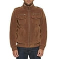 thumbnail image 2 of Men's Levi's® Faux Suede Aviator Bomber Jacket with Sherpa Color: Cognac Size: L, 2 of 4