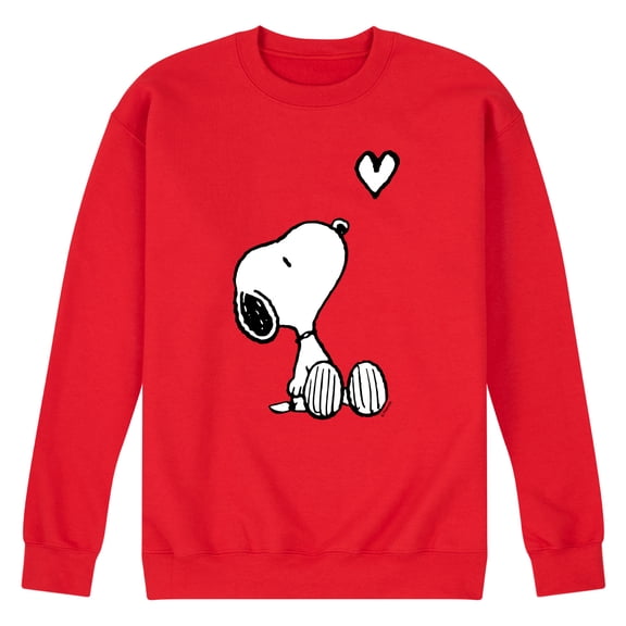 Peanuts - Snoopy Heart - Men's Crew Fleece Sweatshirt