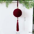 thumbnail image 3 of Dmlowu Christmas Tree Decorations, Velvet Flocked Red Christmas Ornaments with Tassel & Gold Bell, Red Christmas Decorations for Tree Mantel Holiday Party, 3 of 7
