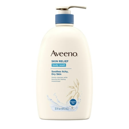 Aveeno Skin Relief Fragrance-Free Body Wash for Dry Skin, 33 fl.