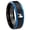 Black And Blue Step Edge, variant on Poodle Dog Concave Black Tungsten Men Ring 10MM