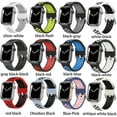 thumbnail image 3 of ALMNVO Silicone Band Compatible with Apple Watch Bands 45mm 44mm 42mm 38mm 40mm 41mm, Soft Silicone Breathable Air Hole Sport Wristbands with Classic Clasp for iWatch Series Se/7/6/5/4/3/2/1, 3 of 10