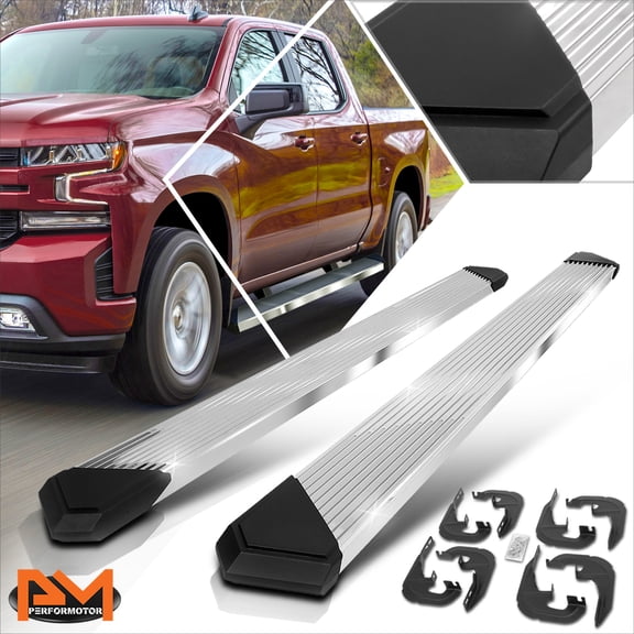 PM PERFORMOTOR for 19-24 Chevy Silverado 1500 Crew Cab 6" Ridged Step Nerf Bar Running Board