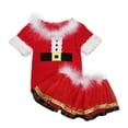 thumbnail image 2 of CUZIBR Christmas Children Kids Girls Teenagers Outfits Sets Funny Santa Clothing Sets Cozy Stylish Dailywear For Toddler,Red,15-16 Years, 2 of 7