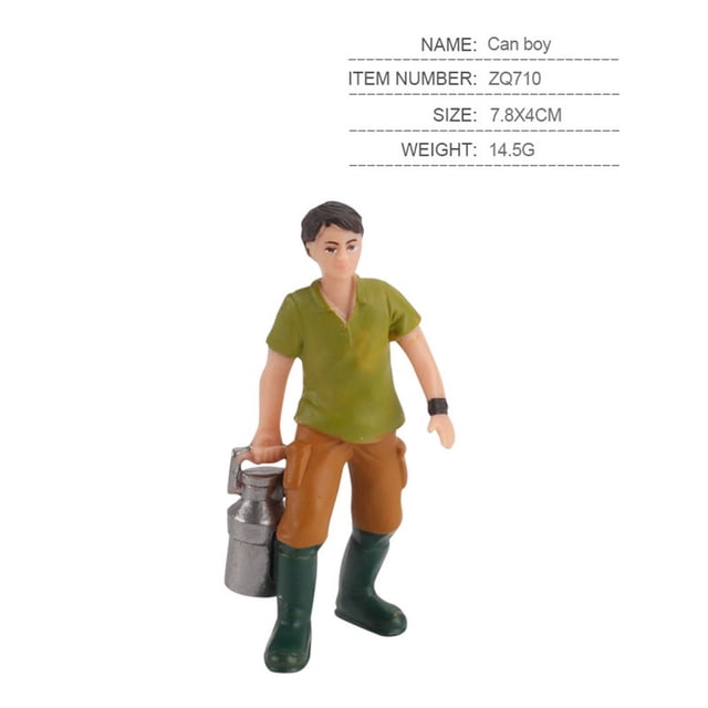 Lefu Modèle Trains Fermier Berger Peint Figures Simulation Ferme Debout Personnes