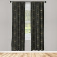 thumbnail image 3 of Ambesonne Art Deco Curtains, Black Classic Scales Art, Pair of 28"x63", Black and Sand Brown, 3 of 5