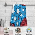 thumbnail image 6 of Stars and Stripes Pattern Hats Hand Towel Absorbent Bath Towels for Bathroom Sports Gym 28" x 14" Set of 2, 6 of 8
