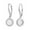 White, variant on 925 Sterling Silver Earrings with Birthstone Opal White CZ for Women