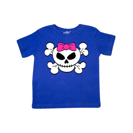 

Inktastic Skull with Bow Gift Toddler Toddler Girl T-Shirt