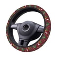 thumbnail image 2 of Cauagu Dinosaur Christmas Happy New Year Print Car Steering Wheel Cover - Universal Car Accessory for Diverse Cars for Steering Wheel with a Diameter of 14.5"-15", 2 of 7