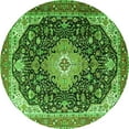 thumbnail image 1 of Ahgly Company Indoor Round Medallion Green Traditional Area Rugs, 6' Round, 1 of 1