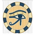 thumbnail image 3 of Ambesonne Eye Shower Curtain, Egyptian Shape, 69"Wx70"L, Yellow Brown and Blue, 3 of 3