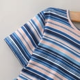 thumbnail image 5 of Kiijoy Kids Toddler Girls Short Sleeve Striped Maxi Dress Child Casual Long Dress, Sizes 2-12, 5 of 5