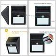 thumbnail image 3 of PENGXIANG Solar Lights Outdoor  Motion Sensor Flood Lights 20 LED Super Bright with 120°Beam Angle  IP65 Waterproof Wireless Solar Spot Lights  Security Lights for Garden  Garage  Drivew, 3 of 8