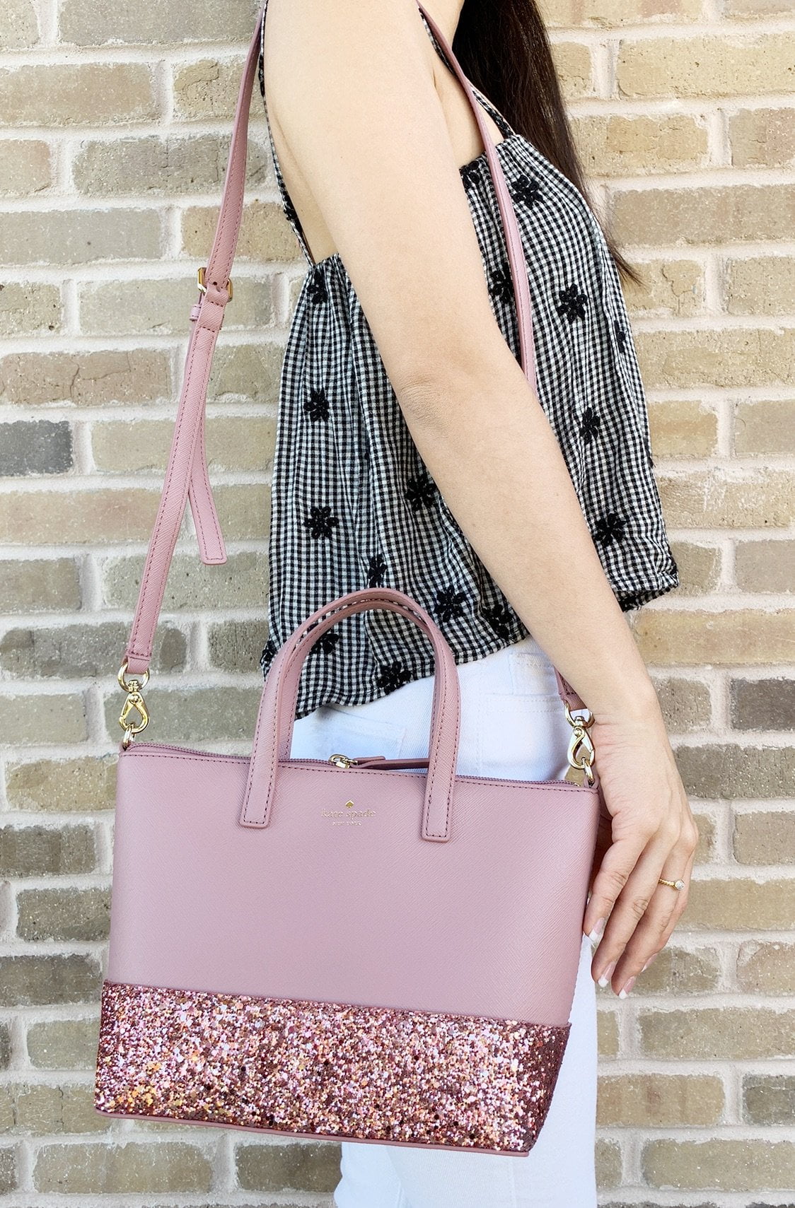 Glitter handbag Kate Spade Pink in Glitter - 40991858