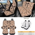 thumbnail image 3 of HUISEFOR 15 Packs Camo Bow Car Seat Covers Full Set for Women Men Including Steering Wheel Cover, Belt Cover, Scratch-Resistant, Non Slip, Easy Installation, Fit for Most Cars, Auto, SUVs, 3 of 6