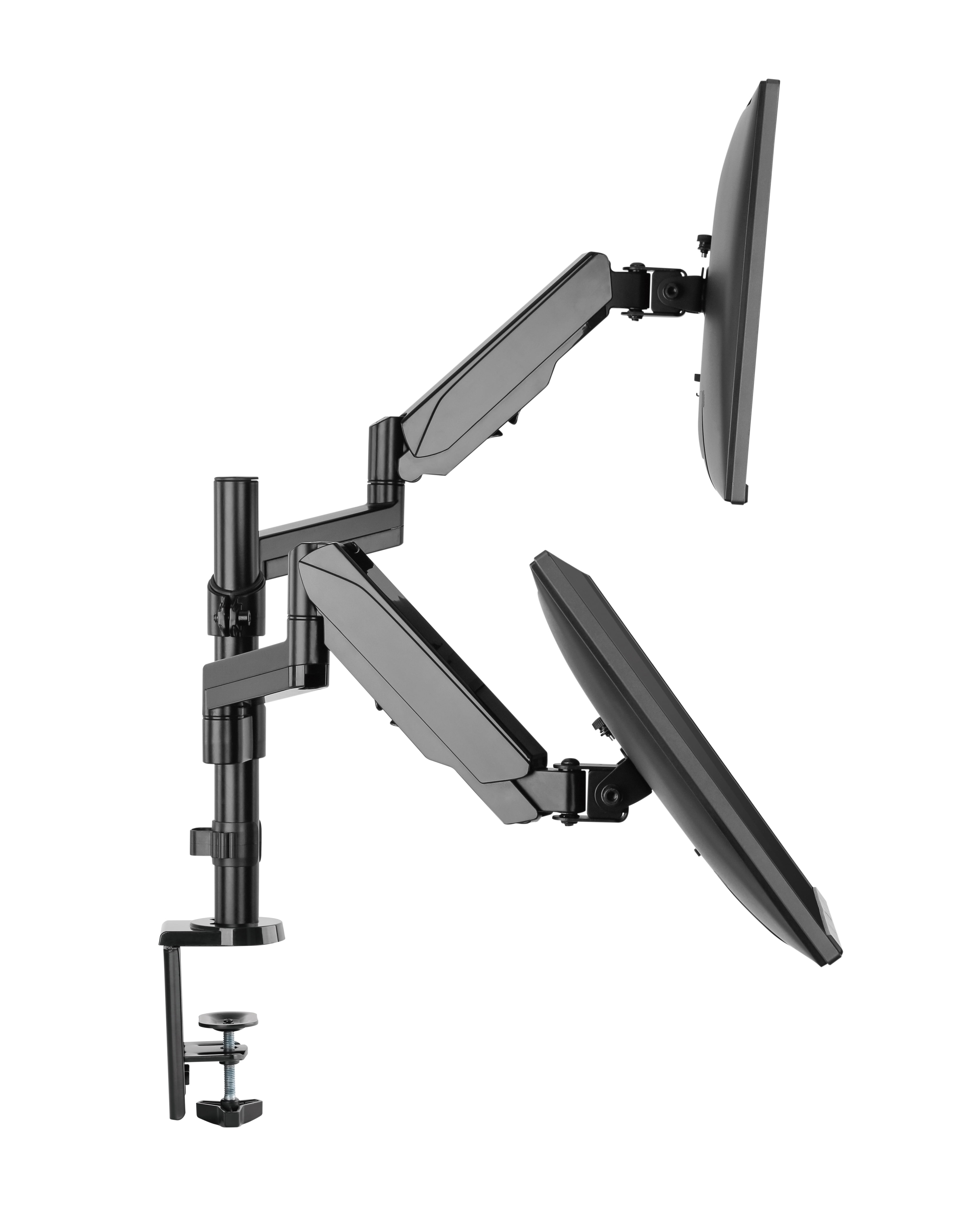 Photo 1 of TechOrbits Triple / Double / Single Monitor Mount Stand - Computer Screen Desk Gas Spring Arm