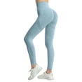 thumbnail image 2 of Audhol Athletic Leggings for Women Compression Leggings for Women High Waisted Tummy Control Soft Yoga Pants for Workout Women's Yoga Leggings Blue M, 2 of 7