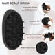 thumbnail image 3 of Masajeador de cuero cabelludo Unique Bargains, cepillo de silicona para cuero cabelludo, masajeador de cabello para la ducha, limpieza profunda, negro, 3 of 7