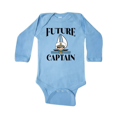 

Inktastic Cute Baby Boy Sailing Captain Outfit Gift Baby Boy Long Sleeve Bodysuit