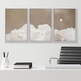 thumbnail image 4 of IDEA4WALL Framed Canvas Print Wall Art Set of 3 Celestial Softness Cloudy Skies and Moonlit Night Modern Art Wall Decor Boho Abstract Landscape Prints Nordic Zen Minimal Artwork -, 4 of 5