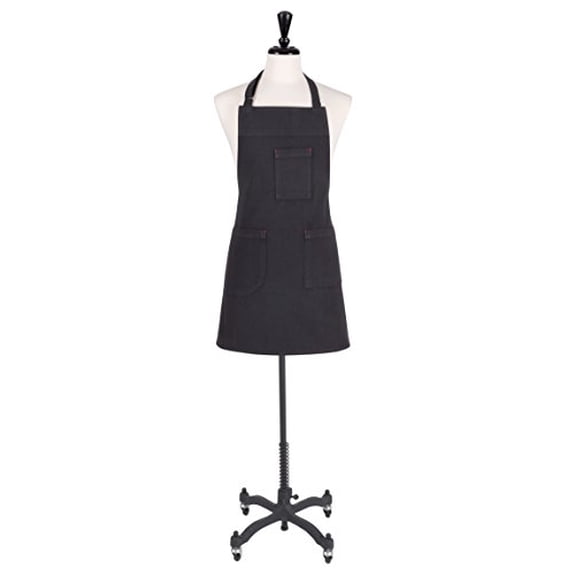 KAF Home Tailor Collection Classic Bib Apron, Chambray, One Size, 100% Cotton