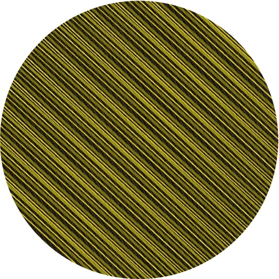 Ahgly Company Indoor Round Patterned Midnight Gray Area Rugs, 6' Round