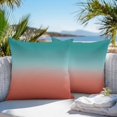 thumbnail image 4 of Outdoor Pillow Cover Green and Red Ombre Set of 2 Waterproof Throw Pillowcases Gradient Gradual Color Decorative Patio Furniture Pillows for Couch Garden Indoor & Outdoor Use, 4 of 9