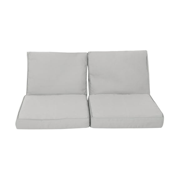 Terry Outdoor Loveseat Cushions, Silver