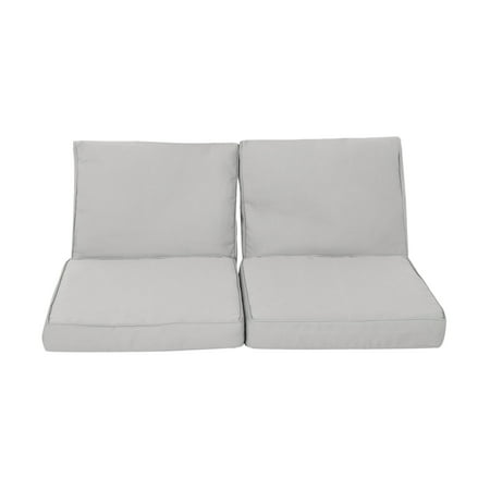 Terry Outdoor Loveseat Cushions, Silver