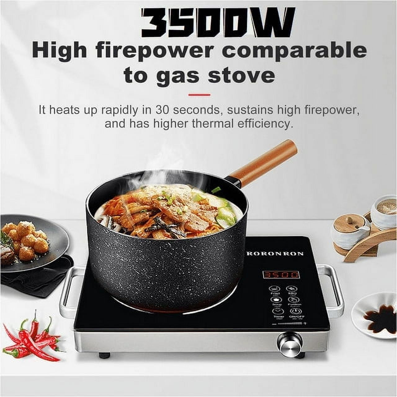 SAVALETOR 3500W Electric Ceramic Stove, Portable Induction Cooktop Infrared Burner Countertop Cooktop, Cooker Hot Plate Furnace,Home Cooktop US 110V