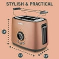 thumbnail image 3 of Sencor STS-6056GD 2-Slice Premium Metallic Toaster with Digital Button and Toaster Rack (Gold), 3 of 4