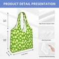 thumbnail image 2 of Xecao's Daisies Flowers Canvas Tote Bag is a versatile choice for women, serving as a stylish beach bag, shopping bag,and reusable grocery bag., 2 of 5