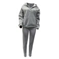 thumbnail image 4 of TNOBHG Sweatshirt Pants Set 2pcs/set Women Spring Casual Outfit Hooded Long Sleeve Sweatshirt Joggers Pants Set Long-sleeve Hooded Casual Set, 4 of 8