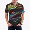 thumbnail image 1 of Fotbe Colorful Dragon Head Profile Camiseta Polo de Golf para Hombre con Estampado – Camisa Deportiva Transpirable con Cuello Abotonado-Small, 1 of 6