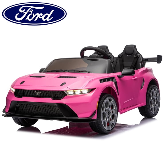 Lusens Ford Mustang Dark Horse Kids Ride-On Car Pink