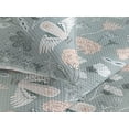 thumbnail image 3 of Ambesonne Birds and Nature Quilted Bedspread Set 3 Pcs, Oriental Owl Print, King, Pale Slate Blue Blush, 3 of 4