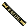 thumbnail image 6 of LABSERRON 3Pcs Black Background with Golden Letter Printing Groom Sash for Festive Bright Decor, 6 of 8