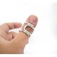 thumbnail image 2 of SS DESIGNS Sterling Silver Splint Ring by Evabelle Jewelry • Mallet Finger, Boutonniere & Lateral Deviation Finger Splint • Adjustable Medical Support Ring, 2 of 4