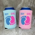 thumbnail image 3 of Gender Reveal Coolies, Boy Or Girl, Baby Announcement Can Coolers, Baby Shower Beer Coolies, Party Gifts and Favor Ideas (1 Placid Blue & 1 Bubble Gum (2 Pack)), 3 of 3