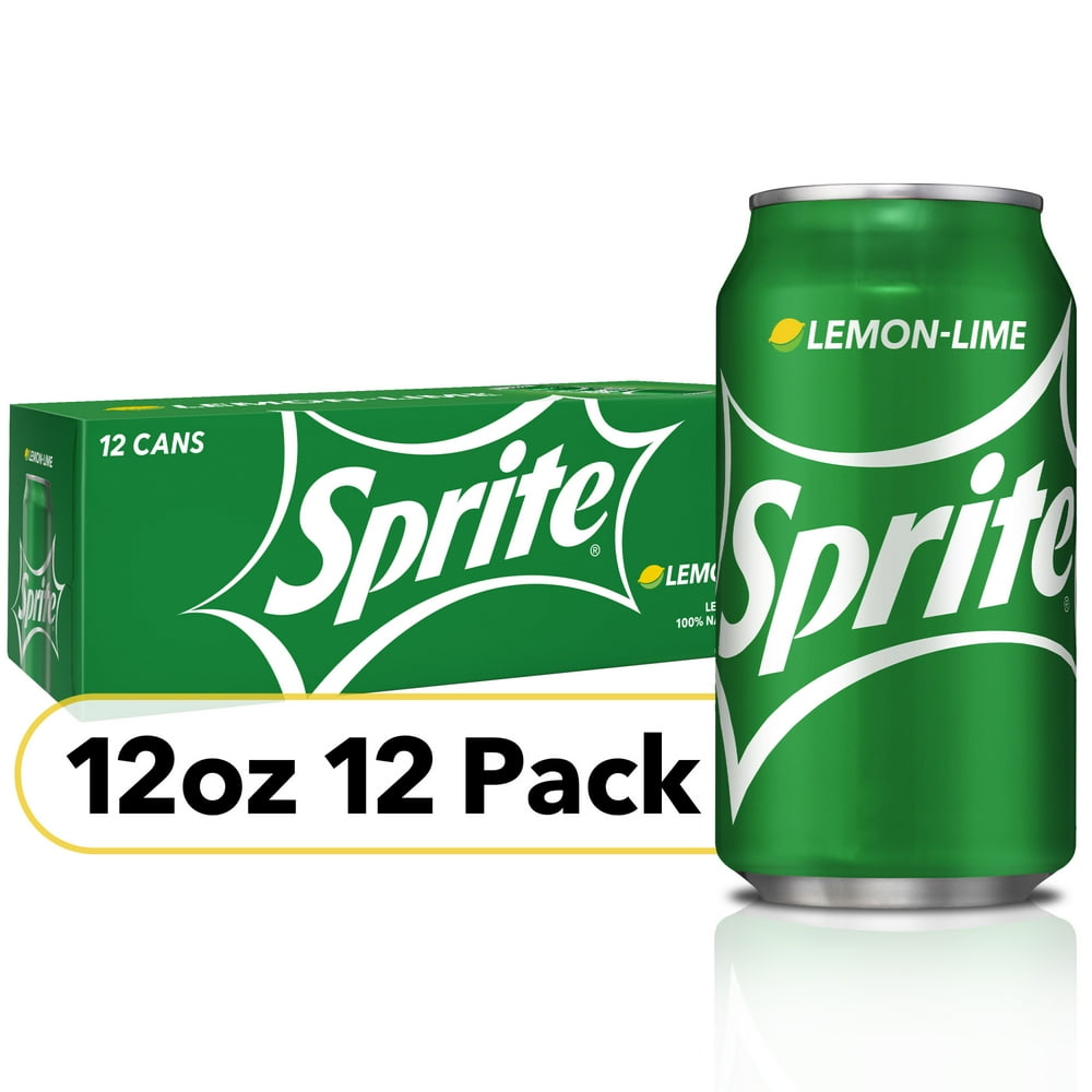 Sprite Lemon Lime Soda Soft Drinks, 12 fl oz, 12 Pack