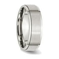 thumbnail image 4 of Mens Chisel 7mm Stainless Steel Comfort Fit Ridged Wedding Band Ring with Ridge, 4 of 7