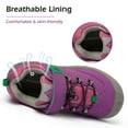 thumbnail image 6 of Mishansha Kids Hiking Shoes Boys Girls Sneakers Tennis Shoes Toddler Slip on Running Sports Gym Purple 10.5 little_kid, 6 of 7