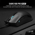 thumbnail image 2 of CORSAIR SABRE RGB PRO CHAMPION SERIES FPS/MOBA Gaming Mouse - Ergonomic Shape for Esports and Competitive Play - Ultra-Lightweight 74g - Flexible Paracord Cable, 2 of 16
